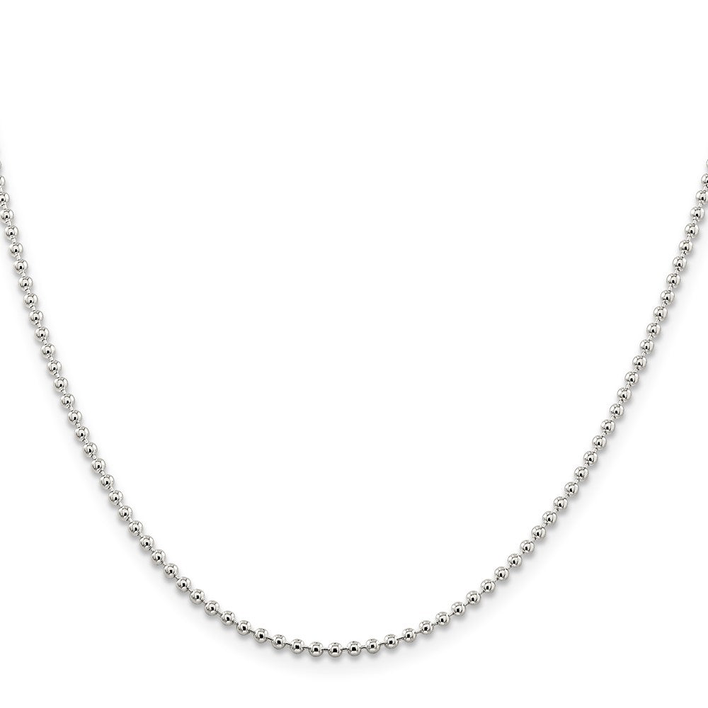 Sterling Silver 2mm Beaded ChainQK27