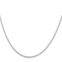 Sterling Silver 2mm Beaded ChainQK27