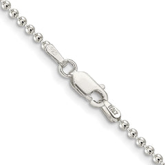 Sterling Silver 2mm Beaded ChainQK27