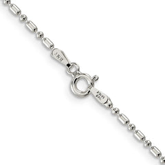 Sterling Silver 1.5mm Fancy Beaded ChainQK30