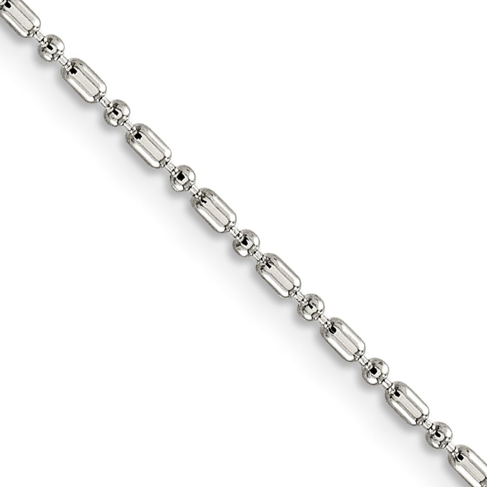 Sterling Silver 1.5mm Fancy Beaded ChainQK30