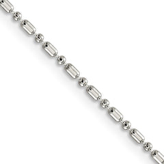 Sterling Silver 1.5mm Fancy Beaded ChainQK30