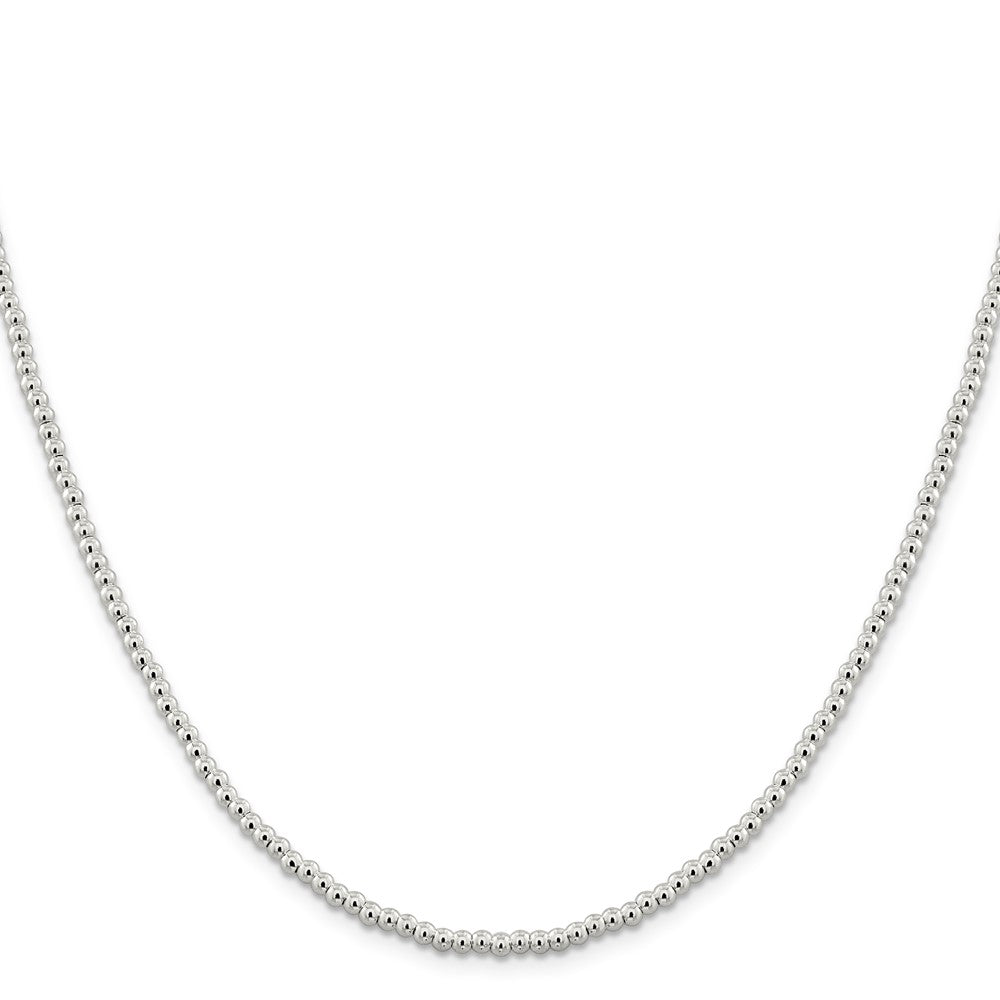 Sterling Silver 3mm Beads on Box ChainQK32