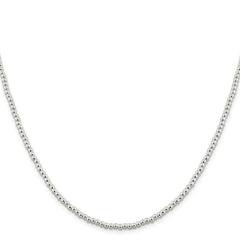 Sterling Silver 3mm Beads on Box ChainQK32