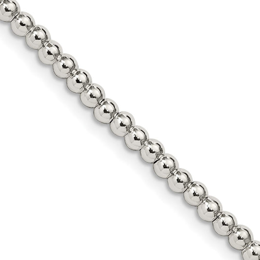 Sterling Silver 3mm Beads on Box ChainQK32