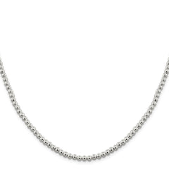 Sterling Silver 4mm Beads on Box ChainQK33