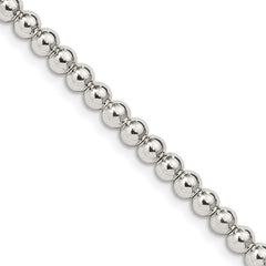 Sterling Silver 4mm Beads on Box ChainQK33