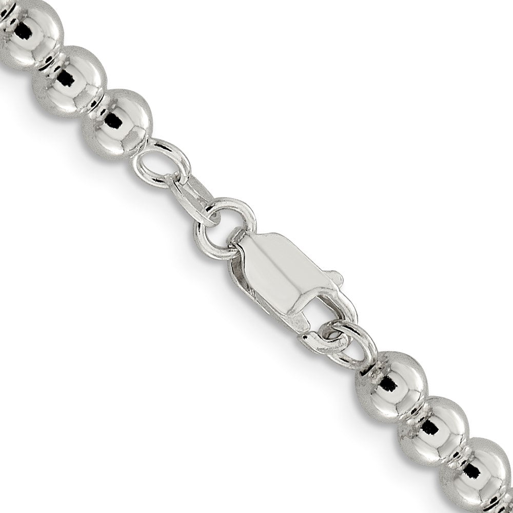 Sterling Silver 5mm Beads on Box ChainQK34