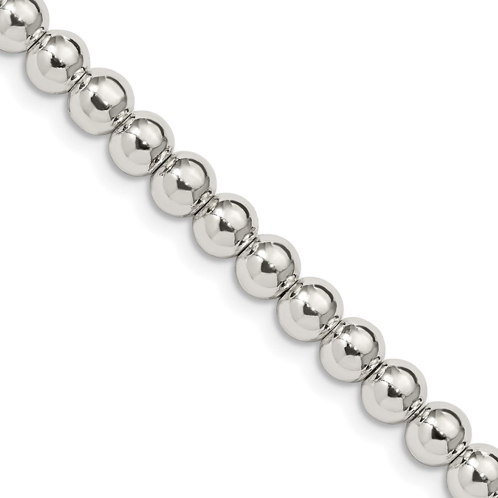 Sterling Silver 5mm Beads on Box ChainQK34