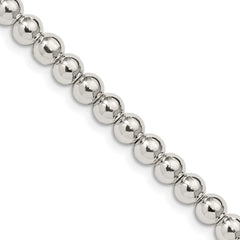 Sterling Silver 5mm Beads on Box ChainQK34