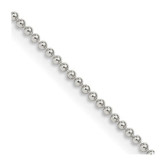 Sterling Silver 1.25mm Beaded ChainQK80