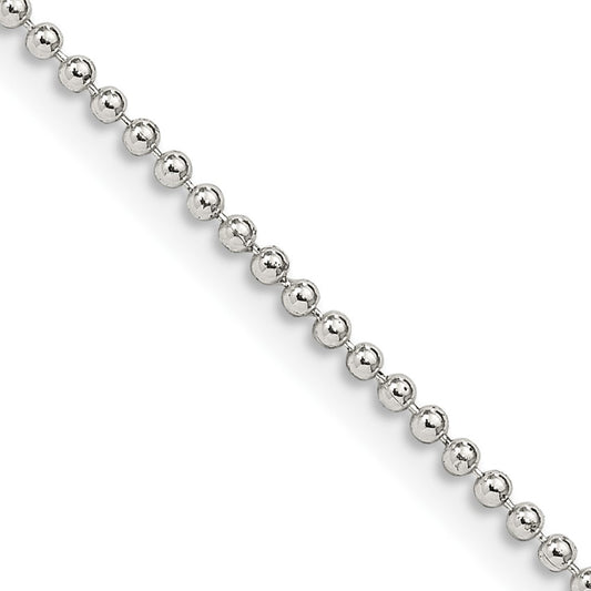 Sterling Silver 1.5mm Beaded ChainQK81