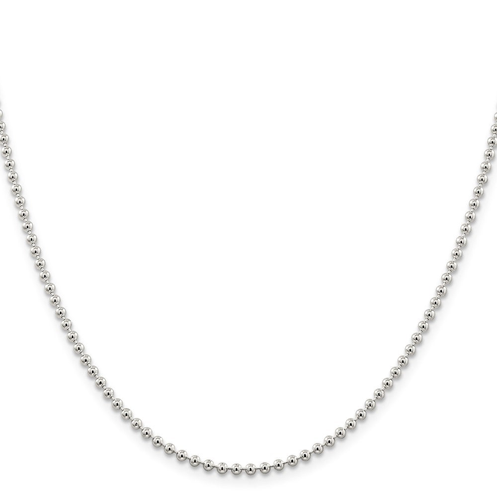 Sterling Silver 2.35mm Beaded ChainQK82