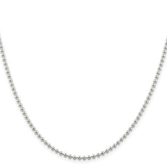 Sterling Silver 2.35mm Beaded ChainQK82