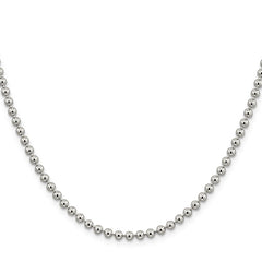 Sterling Silver 3mm Beaded ChainQK83