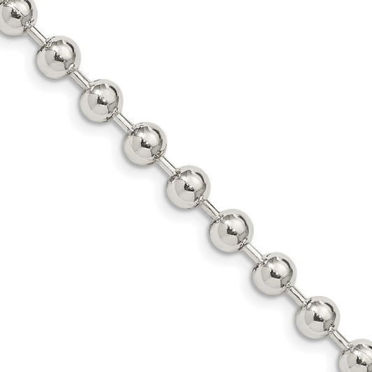 Sterling Silver 5mm Beaded ChainQK84