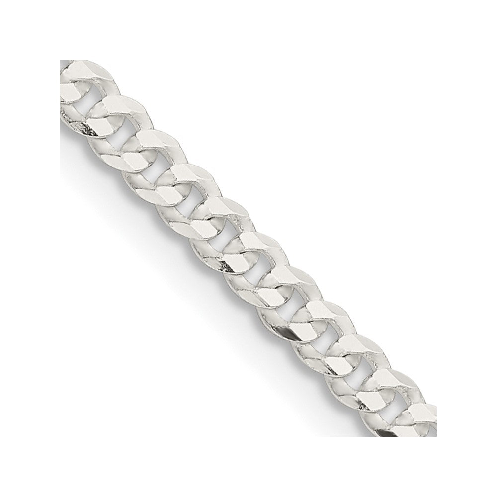 Sterling Silver 3.15mm Flat Curb ChainQLB080