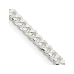 Sterling Silver 3.15mm Flat Curb ChainQLB080