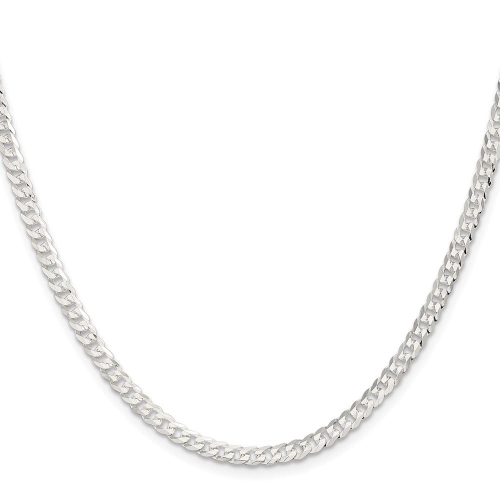 Sterling Silver 3.8mm Flat Curb ChainQLB100