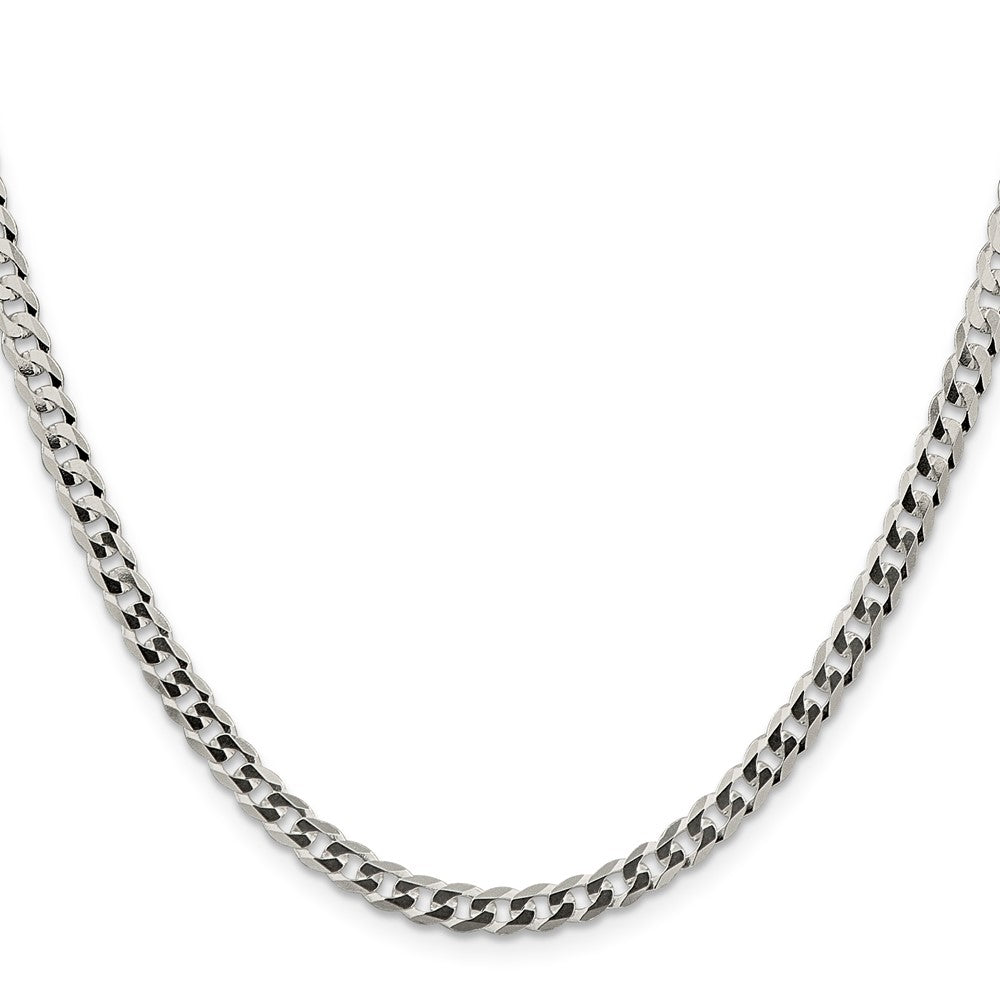 Sterling Silver 4.7mm Flat Curb ChainQLB120
