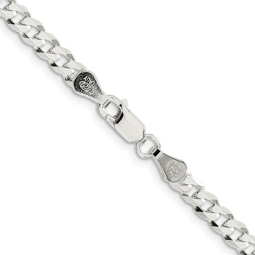 Sterling Silver 4.7mm Flat Curb ChainQLB120