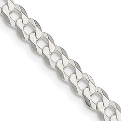 Sterling Silver 4.7mm Flat Curb ChainQLB120