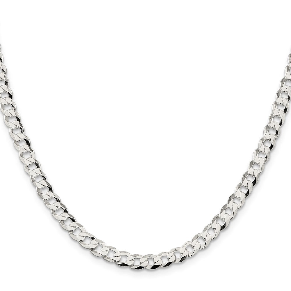 Sterling Silver 5.75mm Flat Curb ChainQLB150