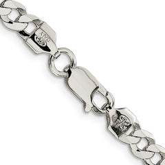 Sterling Silver 5.75mm Flat Curb ChainQLB150