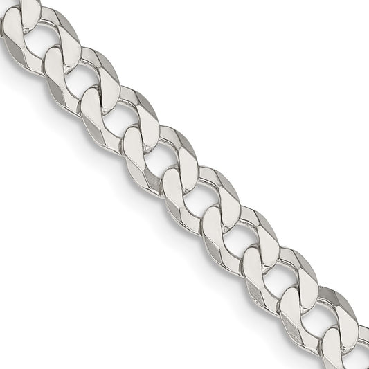 Sterling Silver 5.75mm Flat Curb ChainQLB150