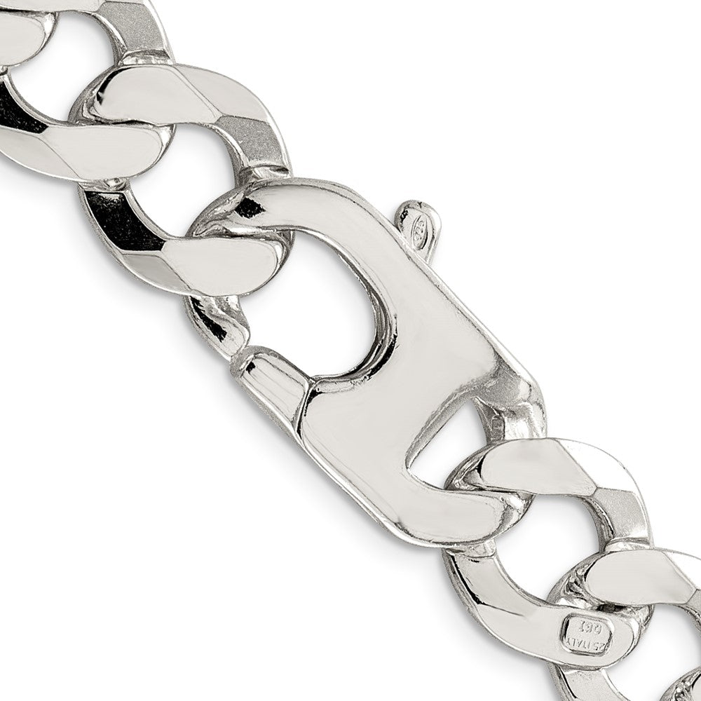 Sterling Silver 14mm Flat Curb ChainQLB350