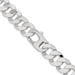 Sterling Silver 16mm Flat Curb ChainQLB400