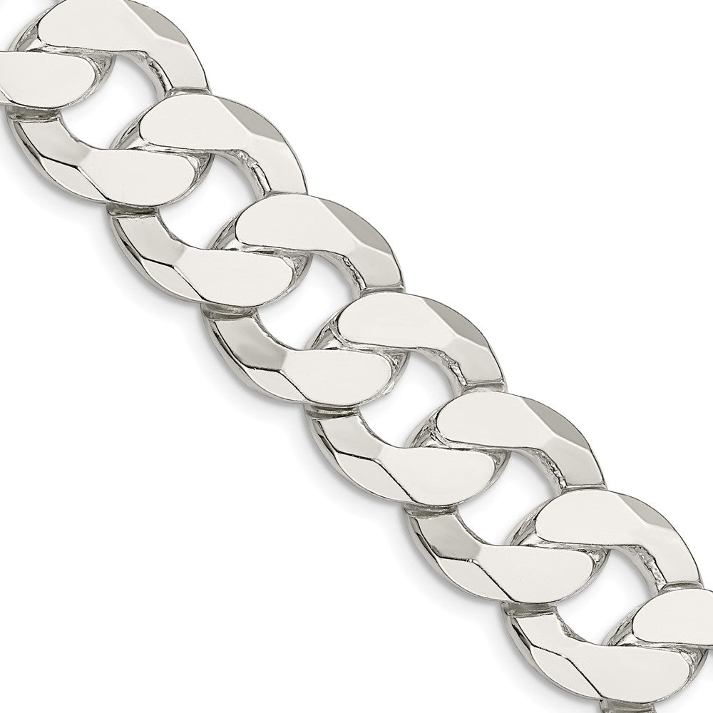 Sterling Silver 16mm Flat Curb ChainQLB400