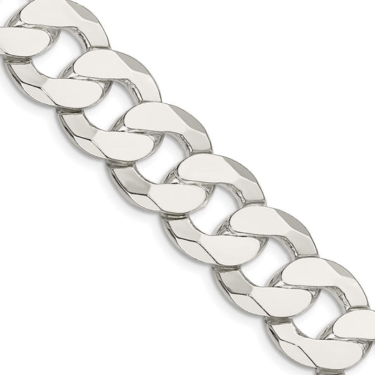 Sterling Silver 16mm Flat Curb ChainQLB400