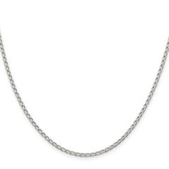 Sterling Silver 2mm Open Elongated Link ChainQLL060