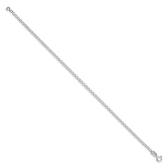 Sterling Silver 2mm Open Elongated Link Chain QLL060-8