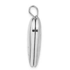 Sterling Silver Rhodium-plated Guardian Angel Ash Holder Heart Locket QLS1000