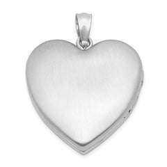 Sterling Silver Rhodium-plated Guardian Angel Ash Holder Heart Locket QLS1000