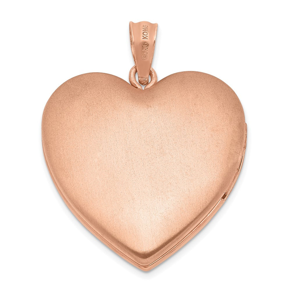 Sterling Silver Rose-tone Forever In My Heart Ash Holder Heart Locket QLS1002