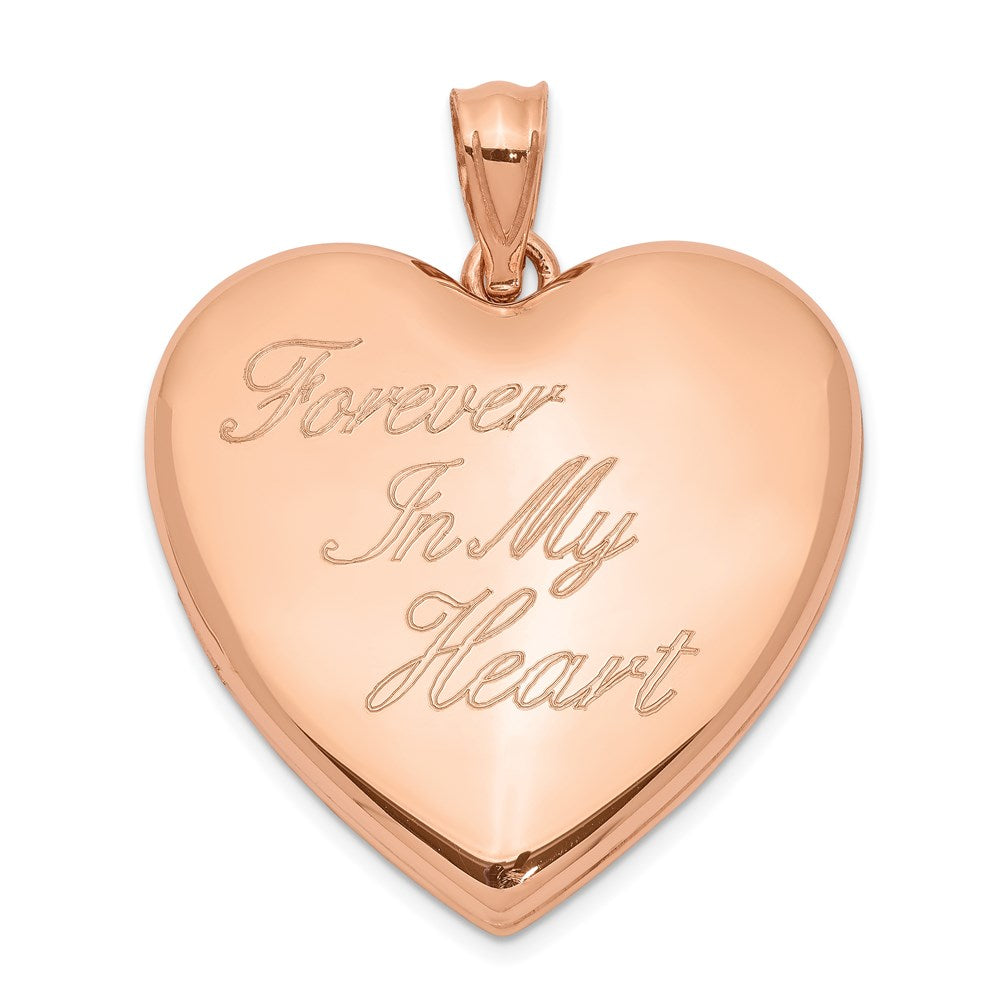 Sterling Silver Rose-tone Forever In My Heart Ash Holder Heart Locket QLS1002