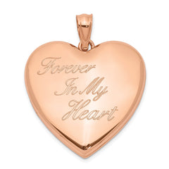 Sterling Silver Rose-tone Forever In My Heart Ash Holder Heart Locket QLS1002