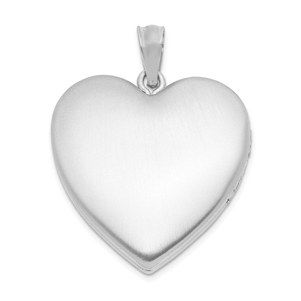 Sterling Silver Rhodium-plated Always With You Ash Holder Heart Locket QLS1003