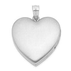 Sterling Silver Rhodium-plate Always On My Mind Ash Holder Heart Locket QLS1007