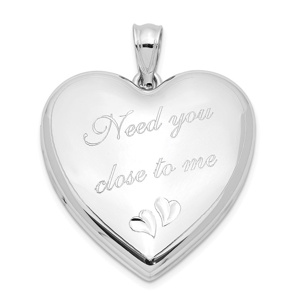 Sterling Silver Rhodium-plated Need You Close.. Ash Holder Heart Locket QLS1011