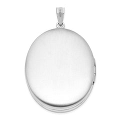 Sterling Silver Rhodium-plated Forever In My Heart Ash Holder Oval Locket QLS1015