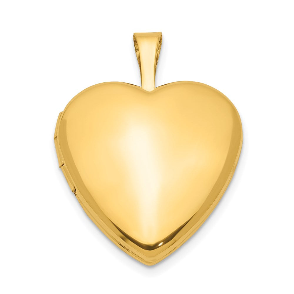 1/20 Gold Filled Satin and Polished 2-Frame 15mm Heart Locket QLS102