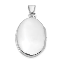 Sterling Silver Rhodium-plated Diamond Accent Filigree Oval 22mm Locket QLS1024