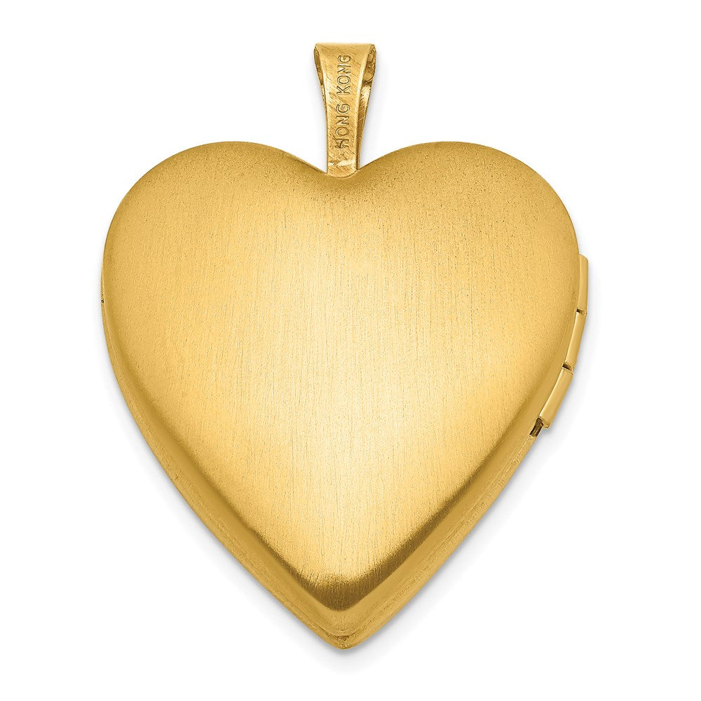 1/20 Gold Filled Polished & Satin Fancy Border 19mm Heart Locket QLS109