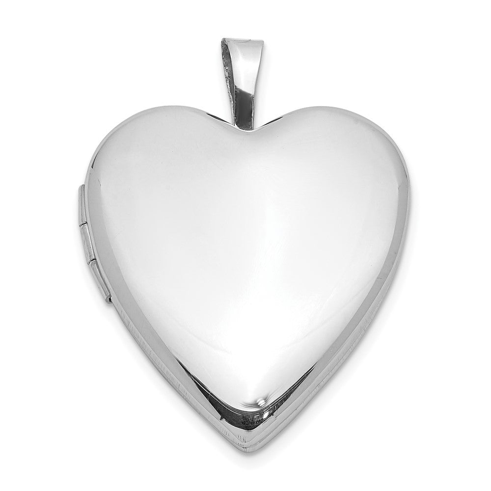 Sterling Silver Rhodium-plated Polished 20mm Heart Ash Holder Locket QLS1115--2