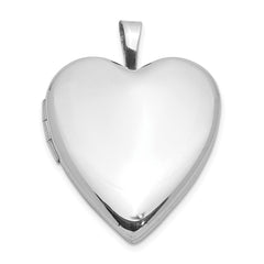 Sterling Silver Rhodium-plated Polished 20mm Heart Ash Holder Locket QLS1115--2