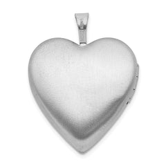 Sterling Silver Rh-plated Epoxy 20mm Forever In My Heart Rose Locket QLS1124